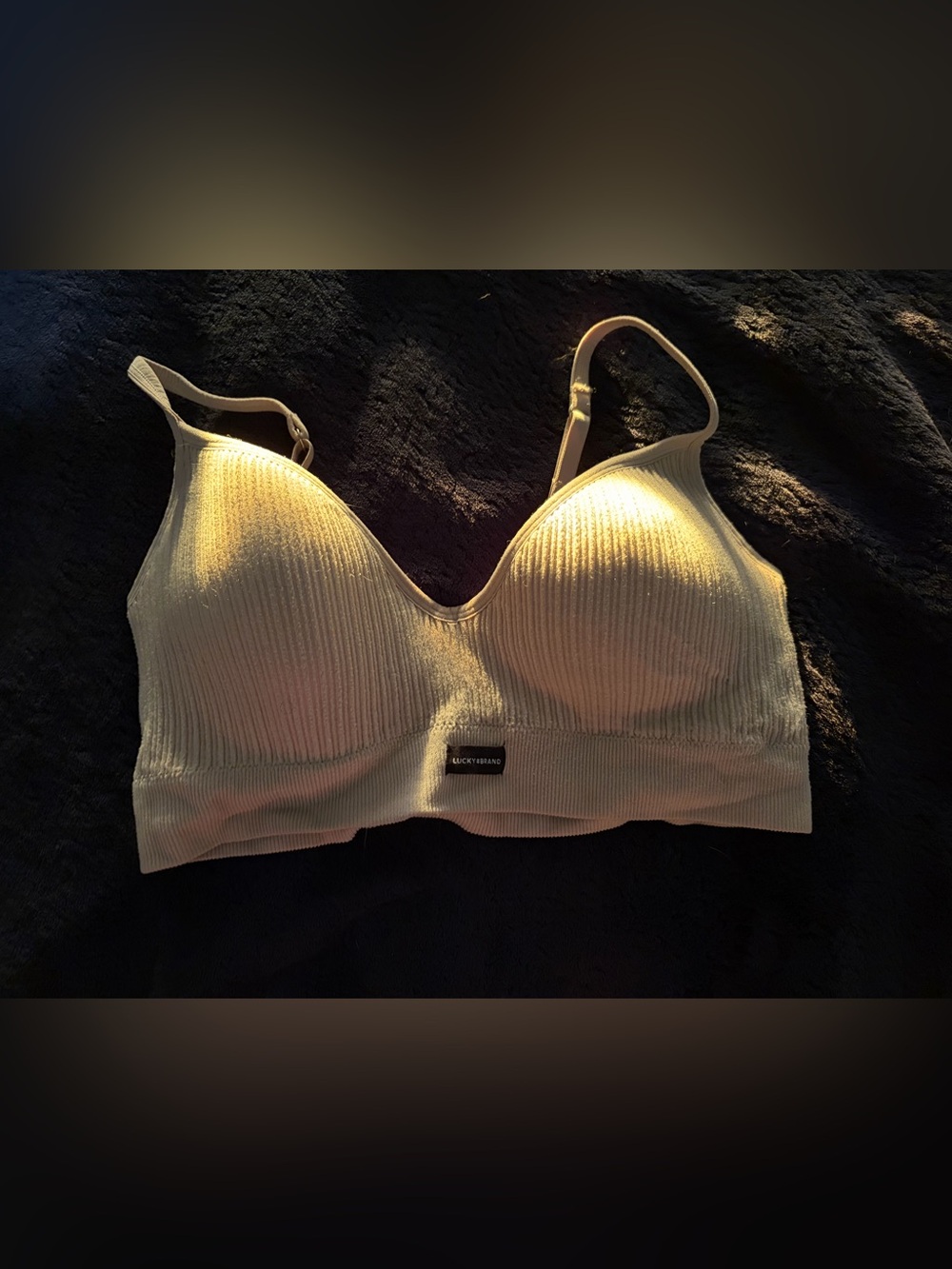 Lucky Brand Ribbed Seamless T-Shirt Bra in Ivory